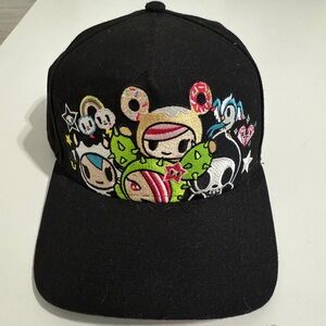 tokidoki Black Cap with Colorful Characters